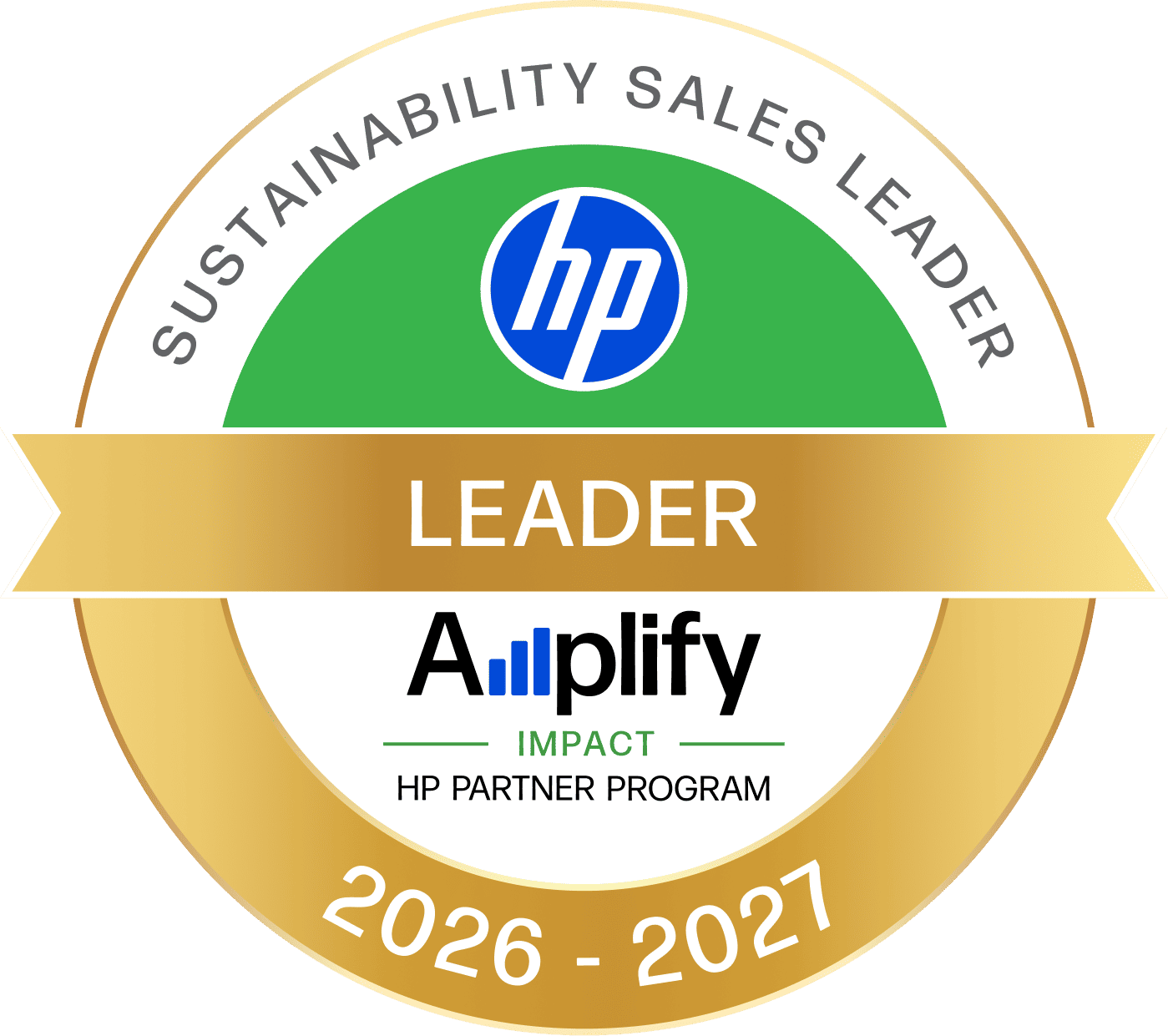 Odznaka HP Amplify Impact Sustainability Sales Leader 2026